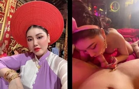 Cô hàng xóm xinh đẹp làm tình với anh chàng có dương vật lớn